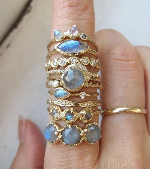 Haku Lei Labradorite Ring