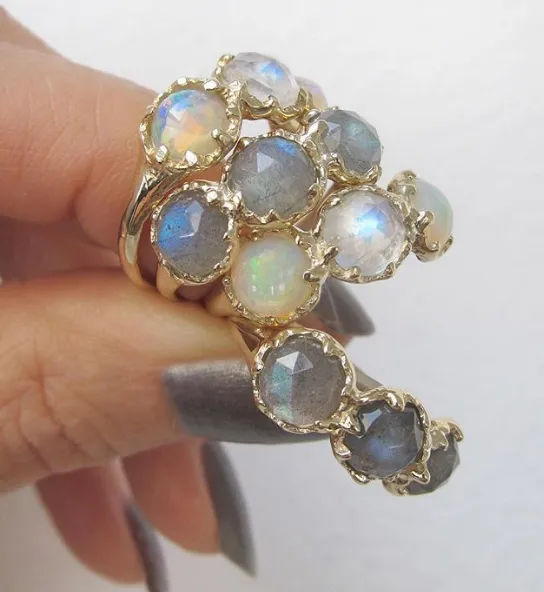 Haku Lei Labradorite Ring