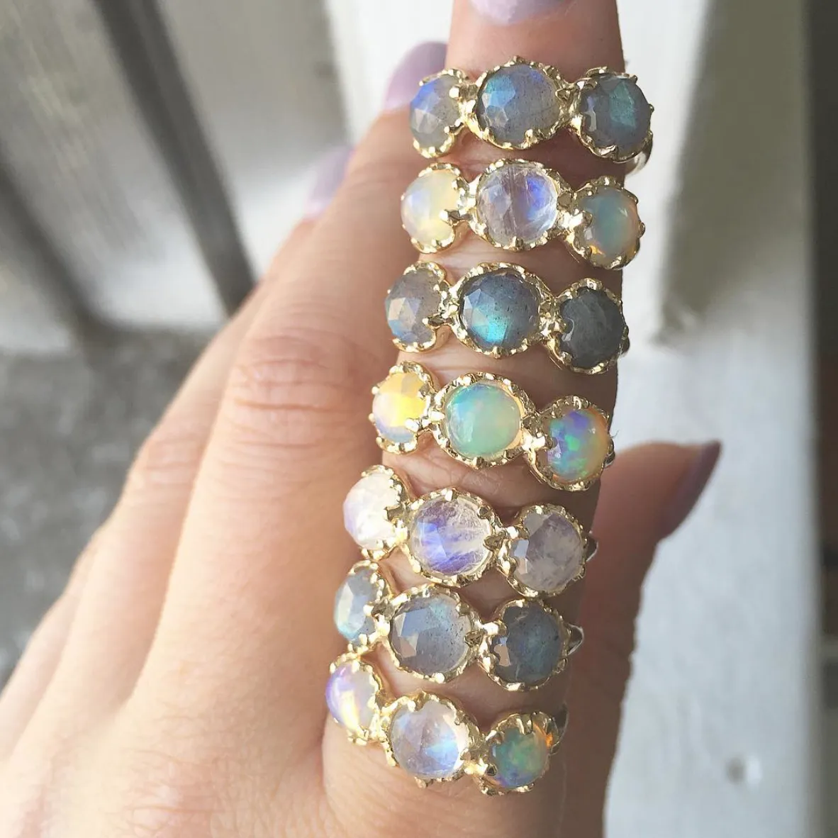 Haku Lei Labradorite Ring