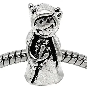 Halloween Devil Girl Bead Spacer for Snake Chain Charm Bracelet