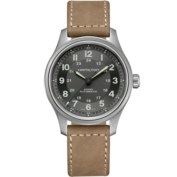 Hamilton Khaki Field Titanium Auto Automatic Black Dial 42mm H70545550
