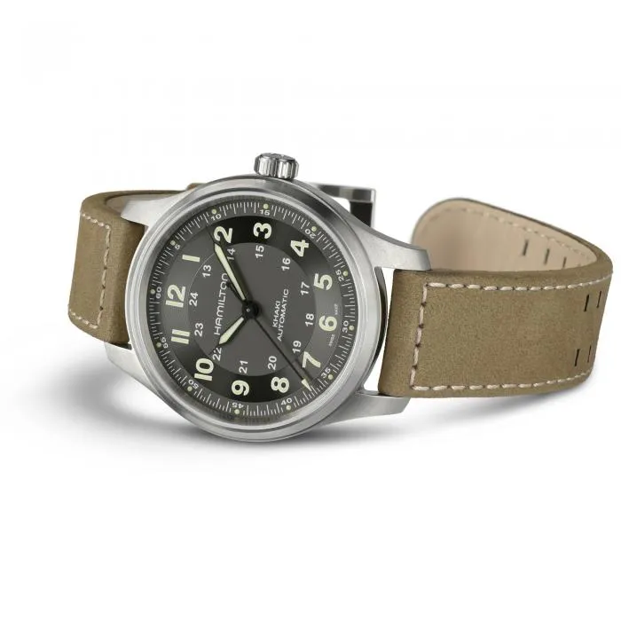 Hamilton Khaki Field Titanium Auto Automatic Black Dial 42mm H70545550