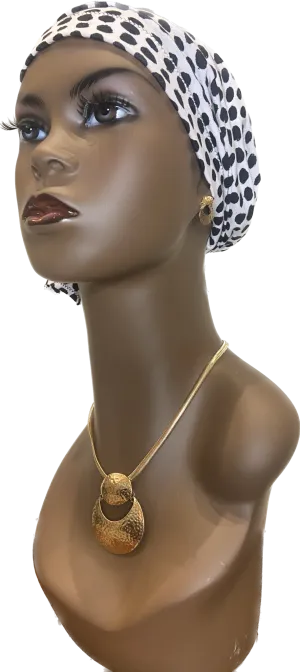 Hammered Pendant Necklace & Earring Set