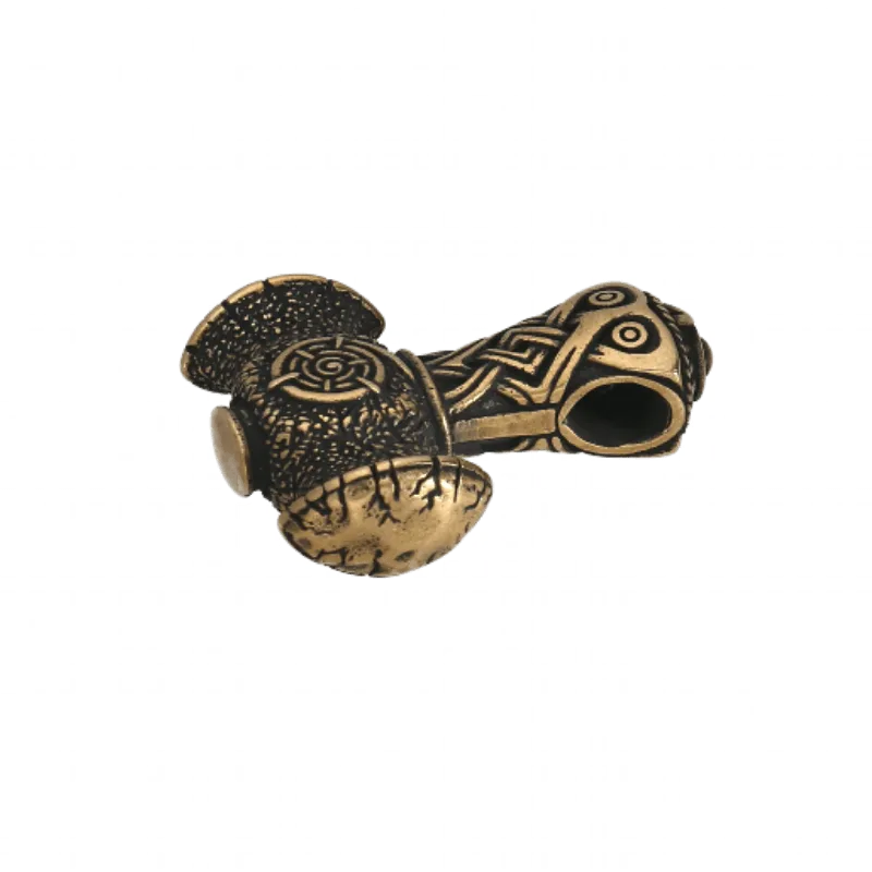 Handcrafted Mjölnir Triquetra Bronze Amulet