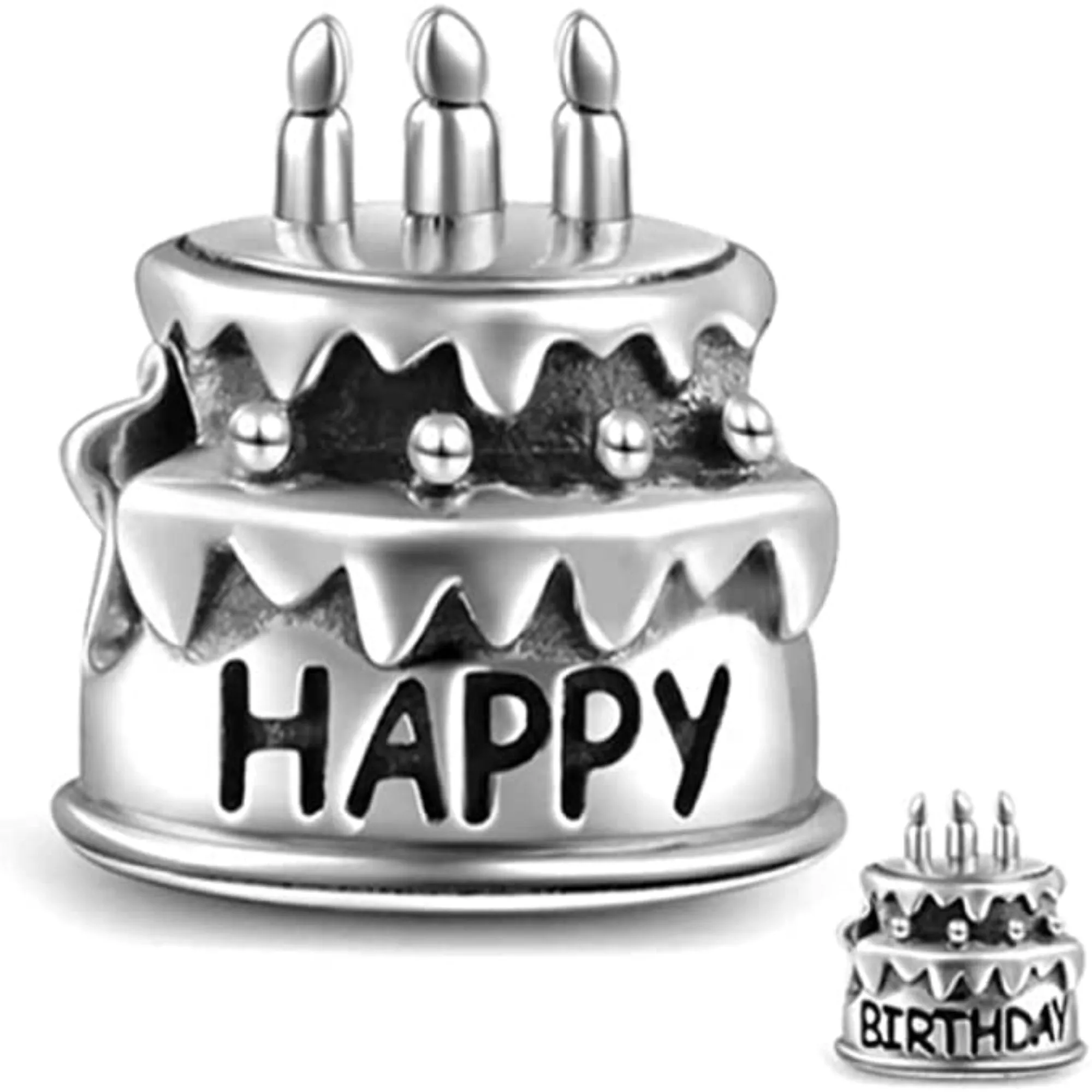 Happy Birthday Cake Bead Charm