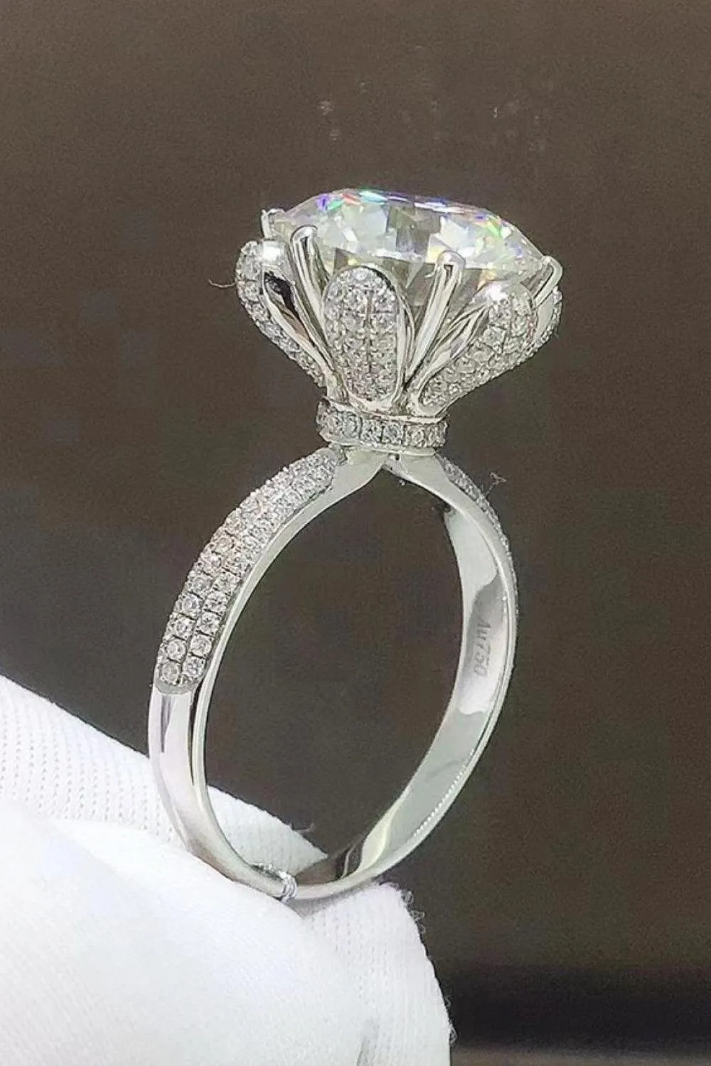 Hazel Blues® | 5 Carat Moissanite Side Stone Ring