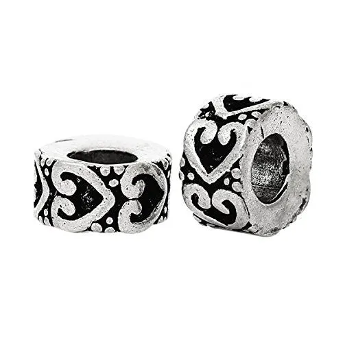 Heart Bead Compatible for Most European Snake Chain Bracelet