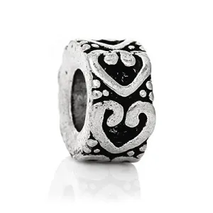 Heart Bead Compatible for Most European Snake Chain Bracelet