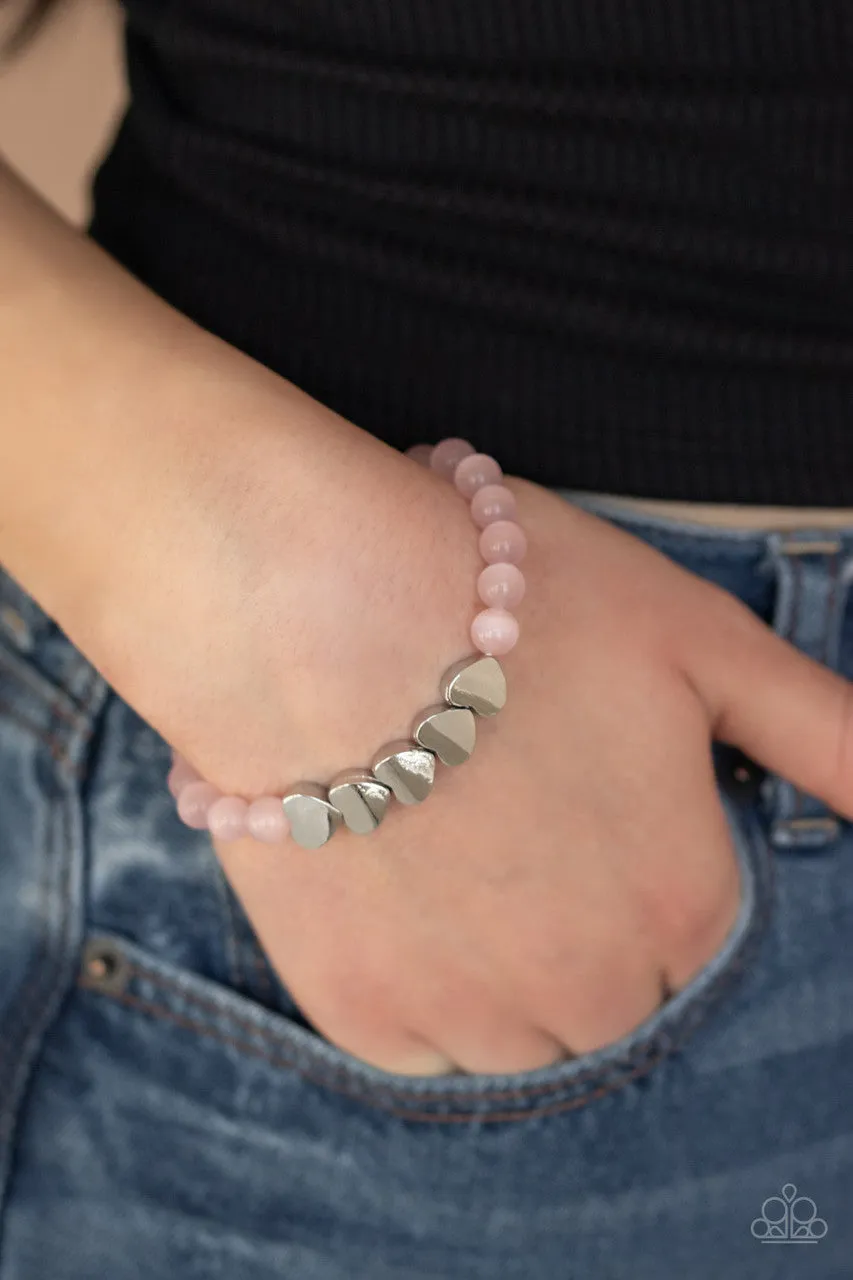 Heart-Melting Glow Pink Paparazzi Bracelet