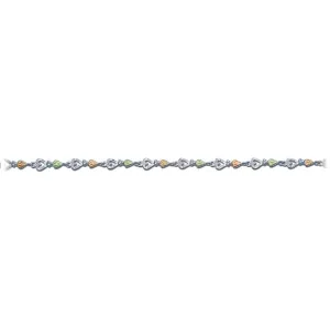 Hearts of Foliage - Sterling Silver Black Hills Gold Bracelet