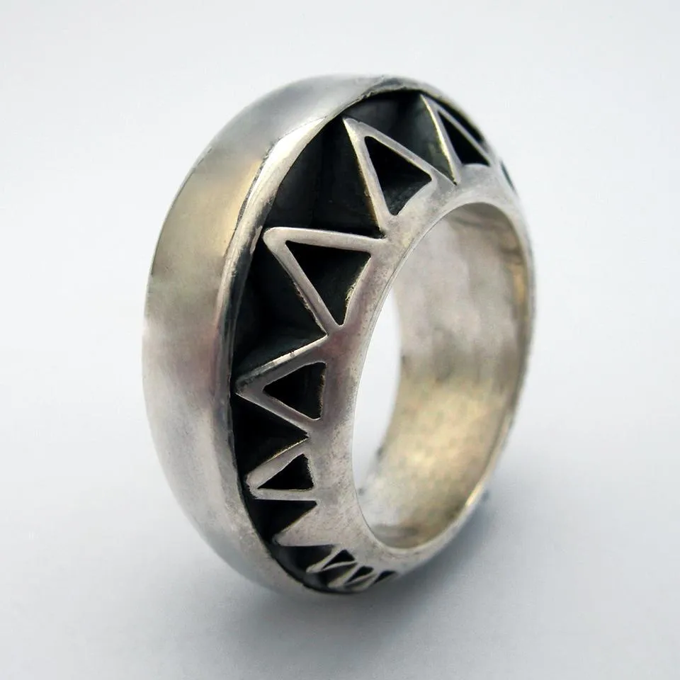 Hip hop jewelry- custom be still ring, silver