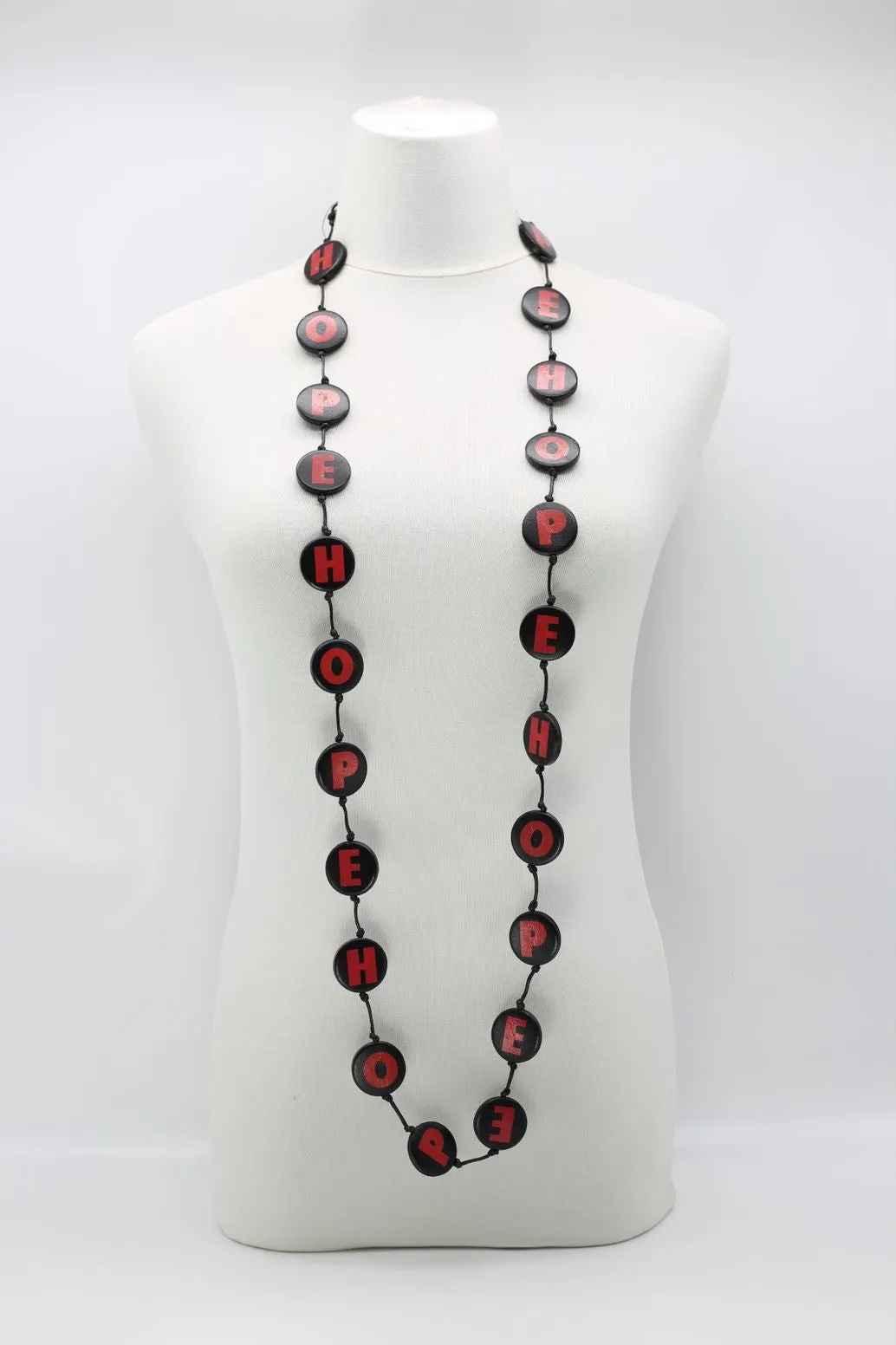HOPE Cotton Cord Disks Necklaces