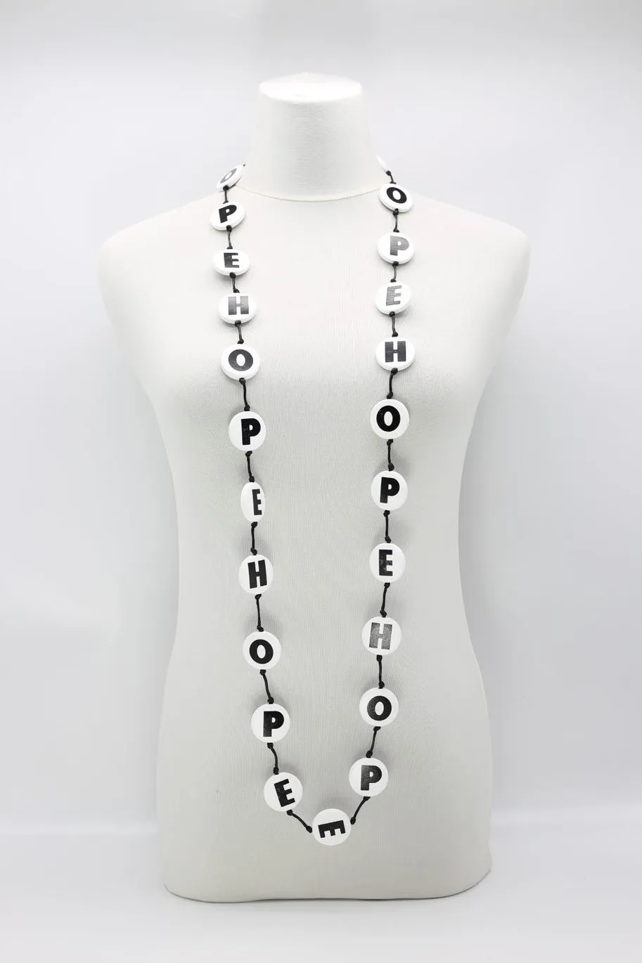 HOPE Cotton Cord Disks Necklaces