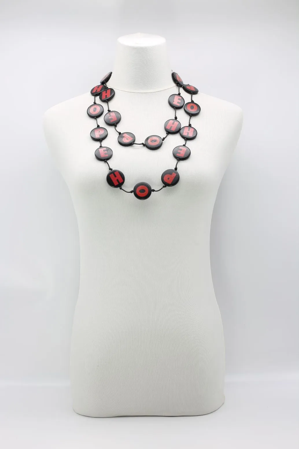 HOPE Cotton Cord Disks Necklaces