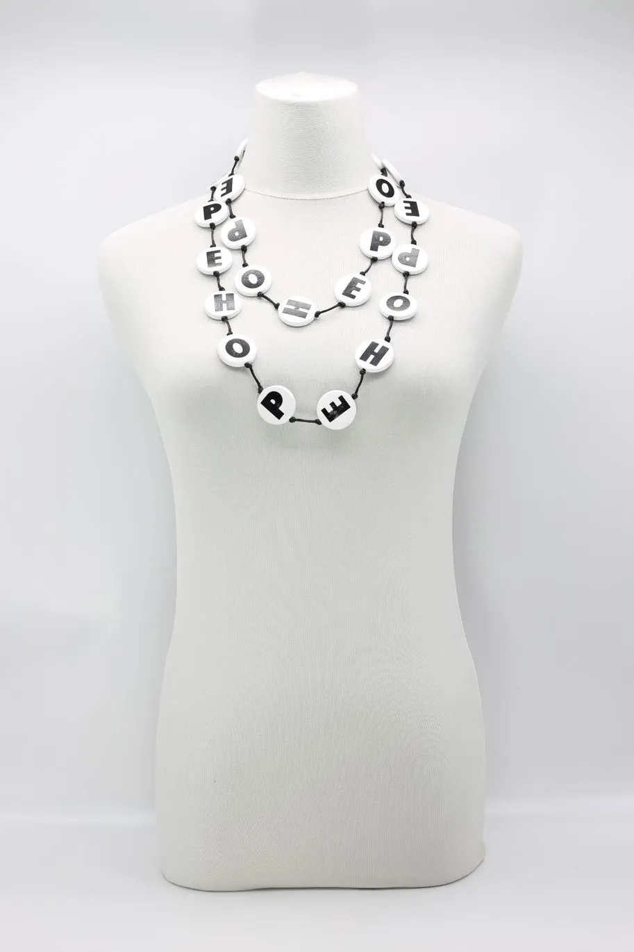 HOPE Cotton Cord Disks Necklaces