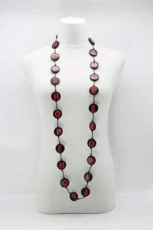 HOPE Cotton Cord Disks Necklaces