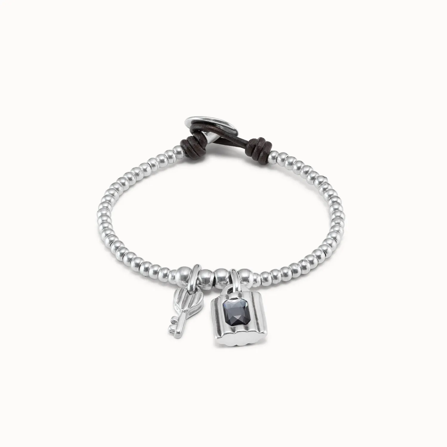 Hopeful key bracelet, silver, Medium