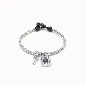 Hopeful key bracelet, silver, Medium