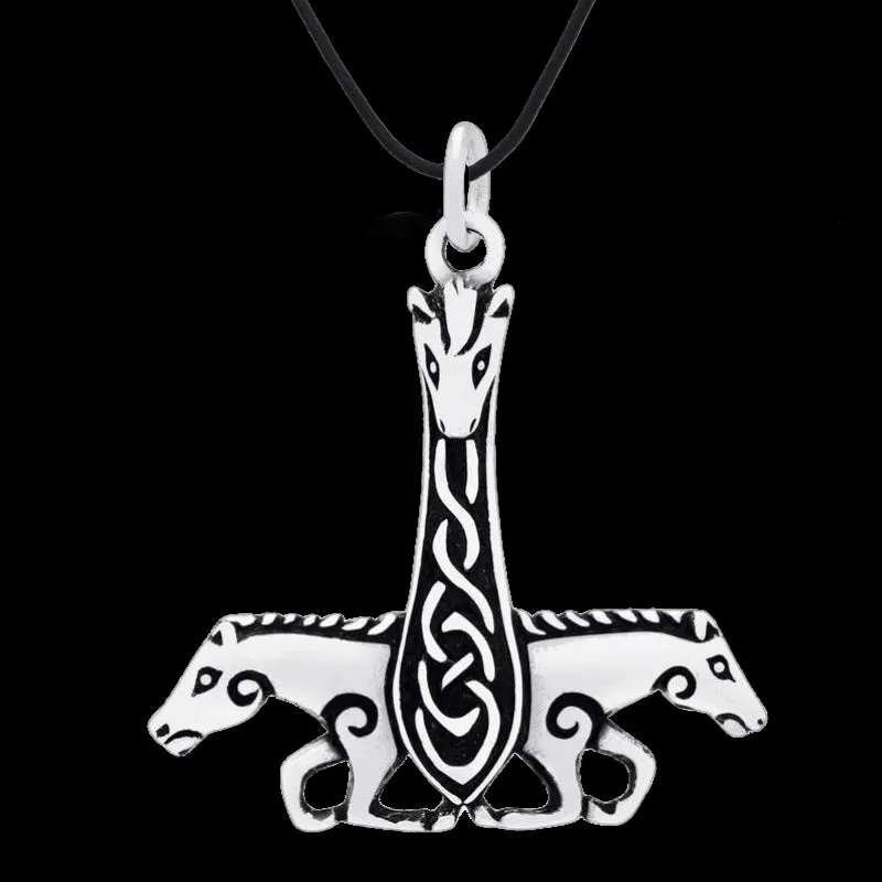 Horse Thor Hammer  925 STERLING SILVER PENDANT