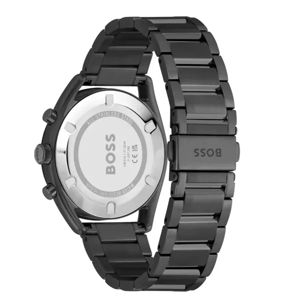 Hugo Boss TOP Black Stainless Steel Rose Gold Dial Chronograph Quartz Watch for Gents - 1514095