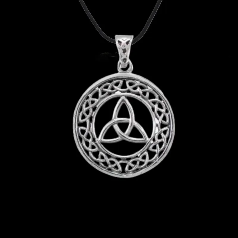 INFINITY KNOTS TRINITY TRIQUETRA ROUND CHARM 925 Sterling silver Pendant