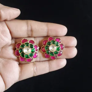 Jadau Kundan Ear Tops Multi