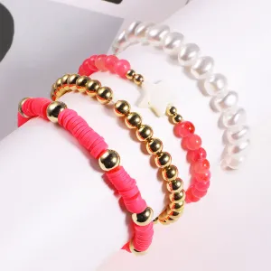 Just Lil Things  Artificial Pink Bracelets jltb0245
