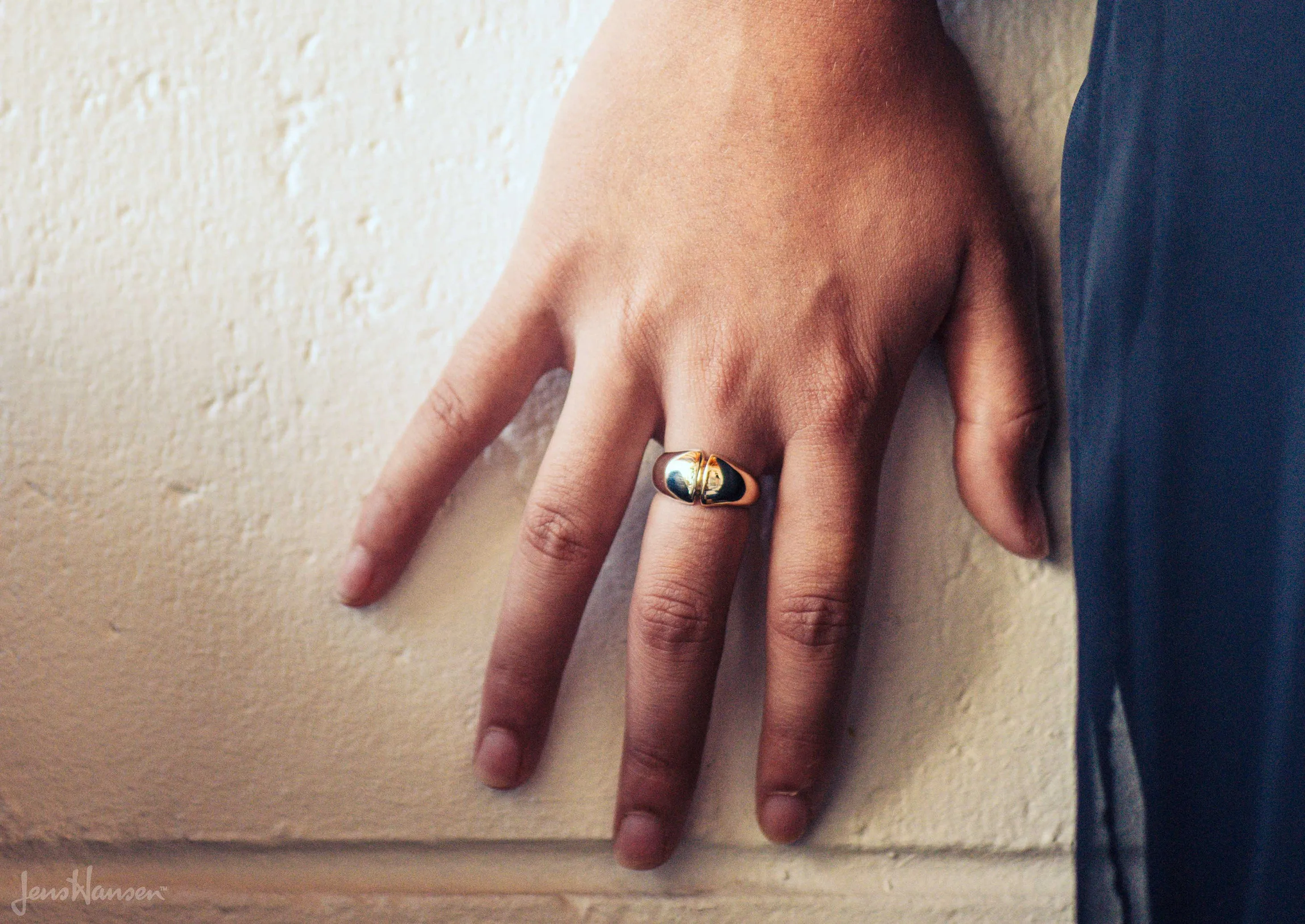JW6 Dome Ring, Yellow Gold