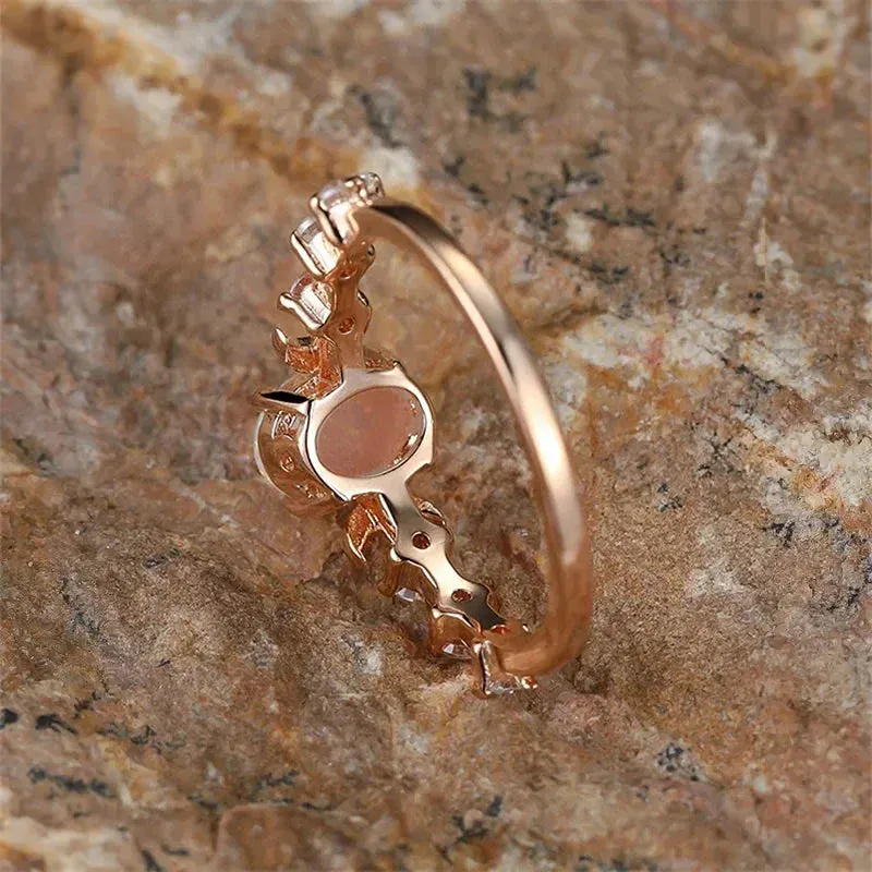 Kawaii Imitation Opal Moon Rings 🌙💙✨ - Dreamy Wedding & Anniversary Accessories for Her!