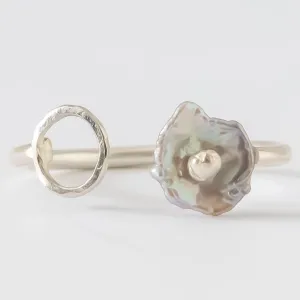 Keshi Pearl & Argentium Silver Shape Rings - Karolyn Elisa Jewelry