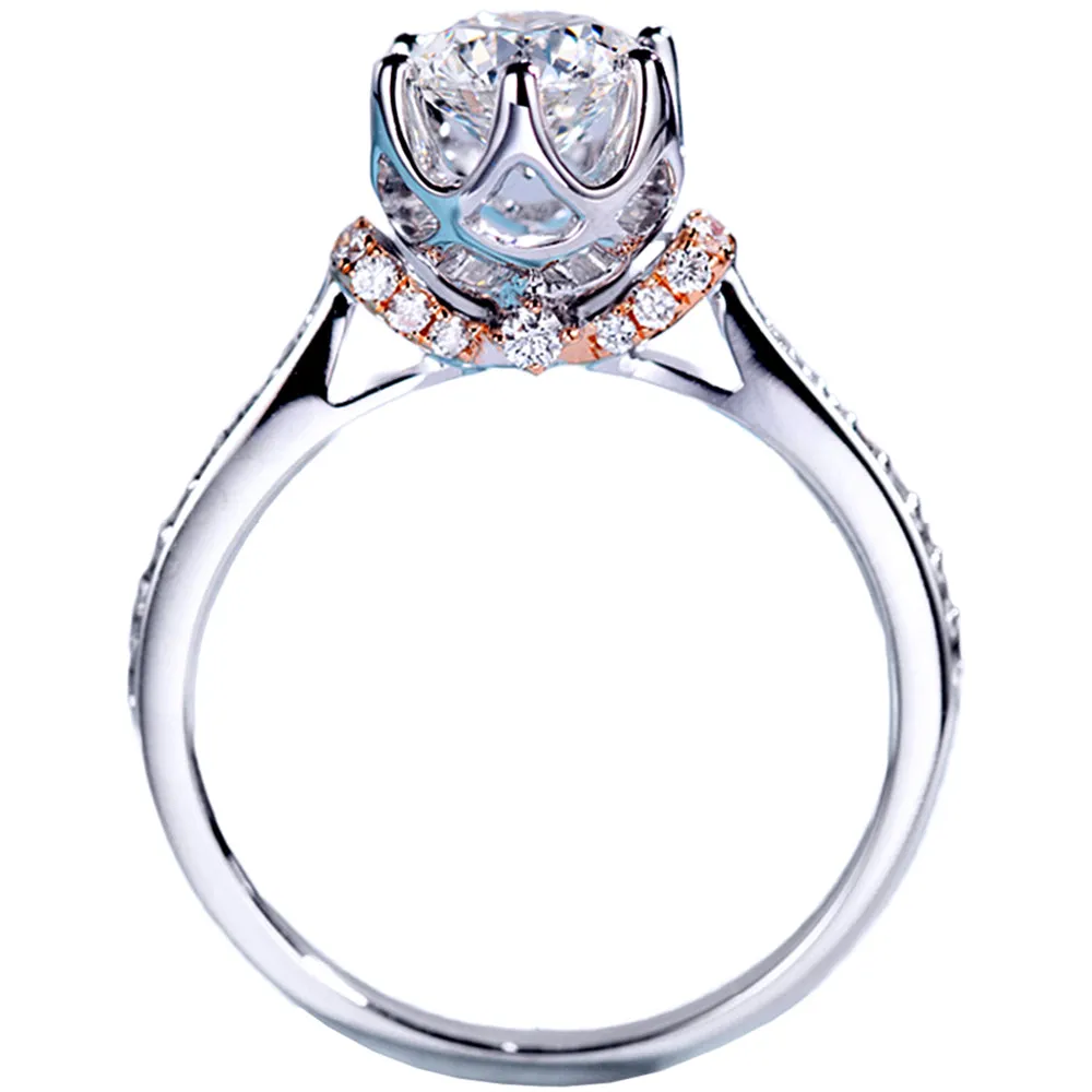 Lab-Grown Diamond Crown Engagement Ring