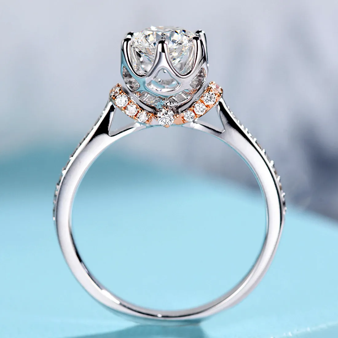 Lab-Grown Diamond Crown Engagement Ring
