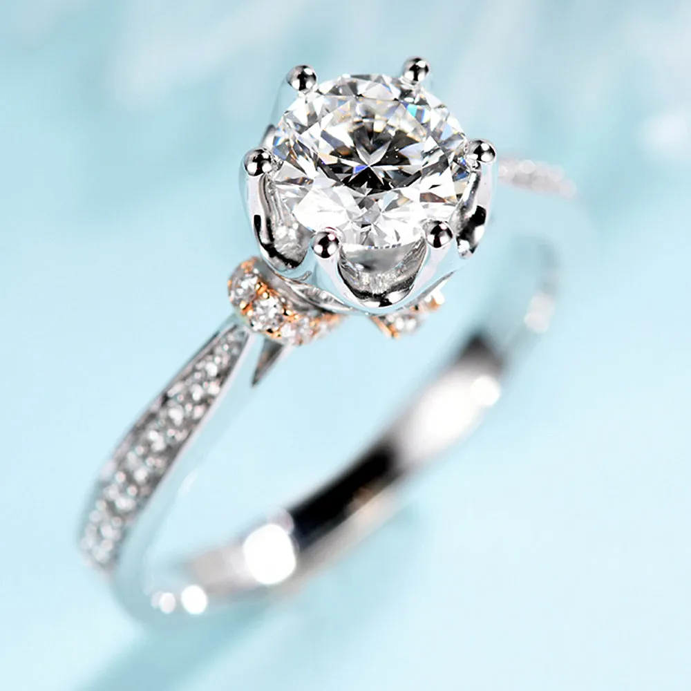 Lab-Grown Diamond Crown Engagement Ring