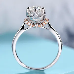 Lab-Grown Diamond Crown Engagement Ring