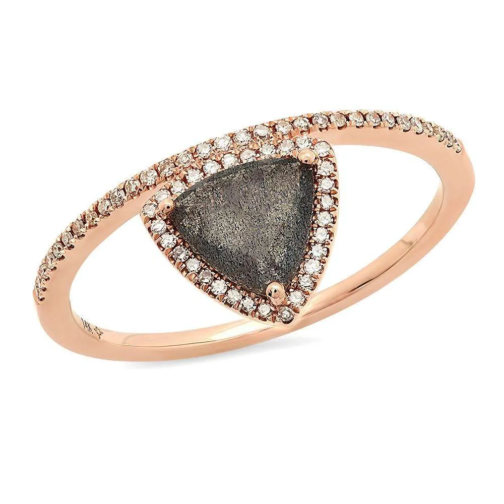 Labradorite Crown Ring