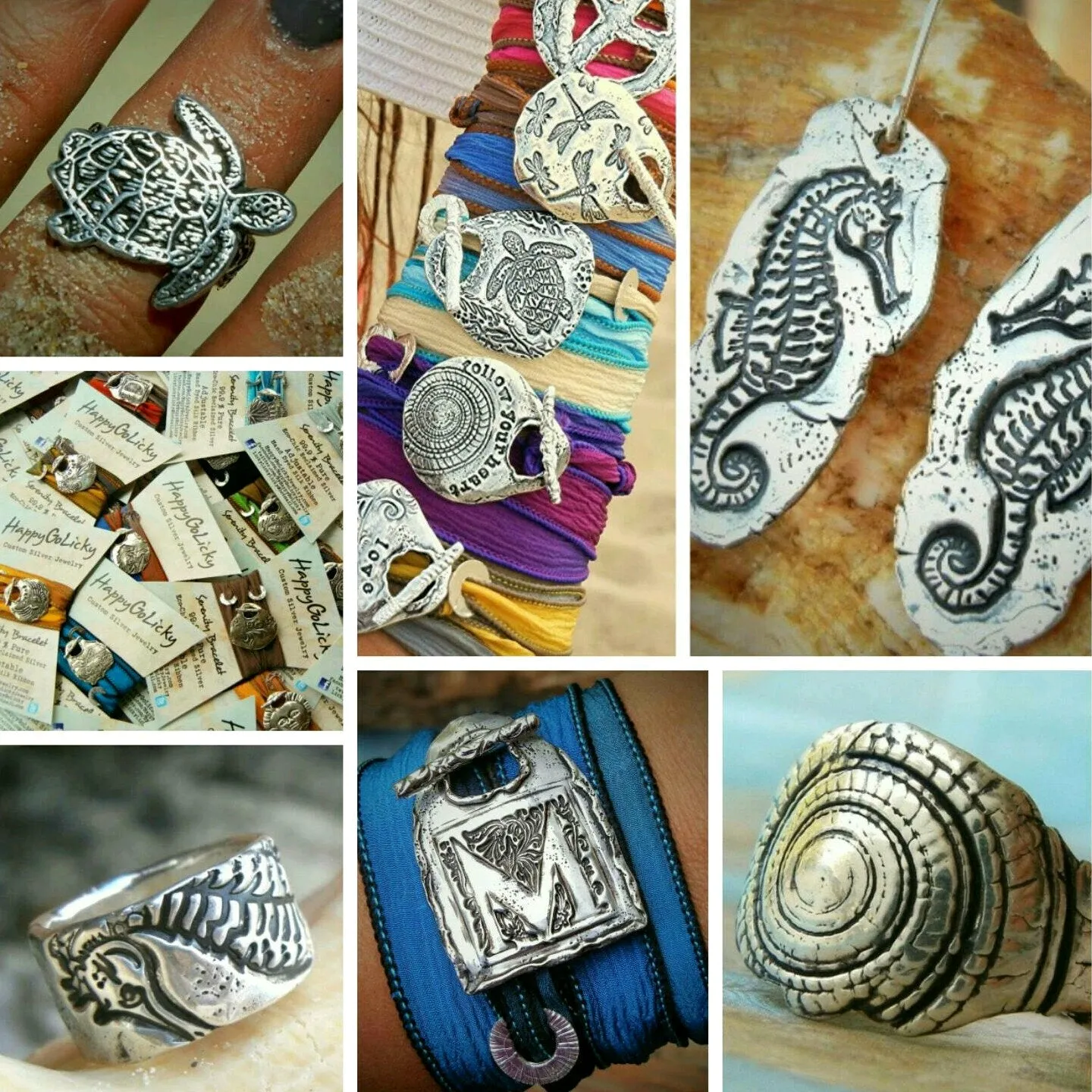 Lace Sterling Silver Wedding Rings