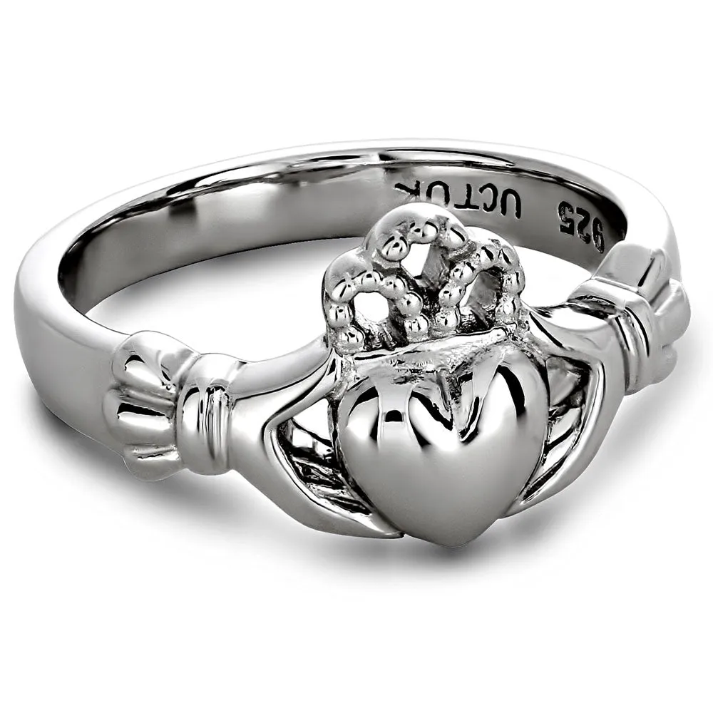 Ladies Sterling Silver ULS-6163 Claddagh Ring