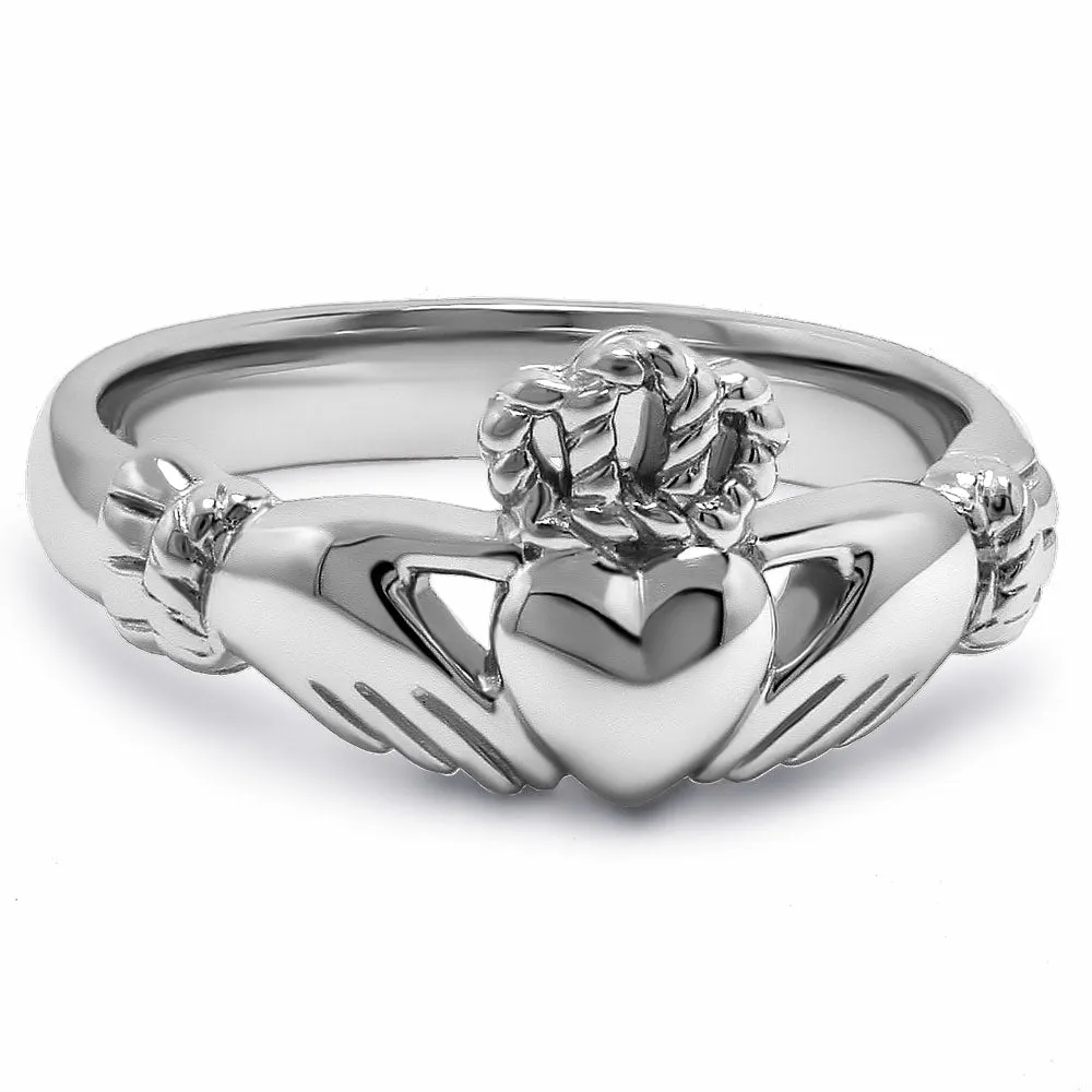 Ladies Sterling Silver ULS-6334 Claddagh Ring