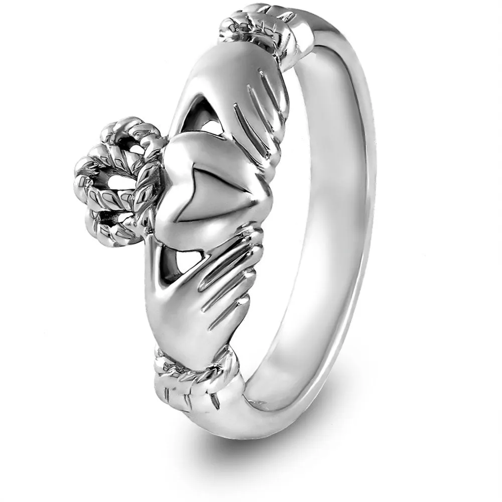 Ladies Sterling Silver ULS-6334 Claddagh Ring