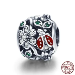 Ladybug Flower Charm