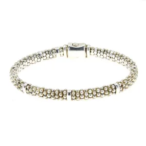 Lagos Silver Station Caviar Bracelet 6mm