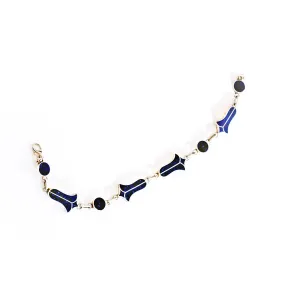 Lapis Lazuli Copihue Bracelet | Artisan Design | Crafted in Santiago