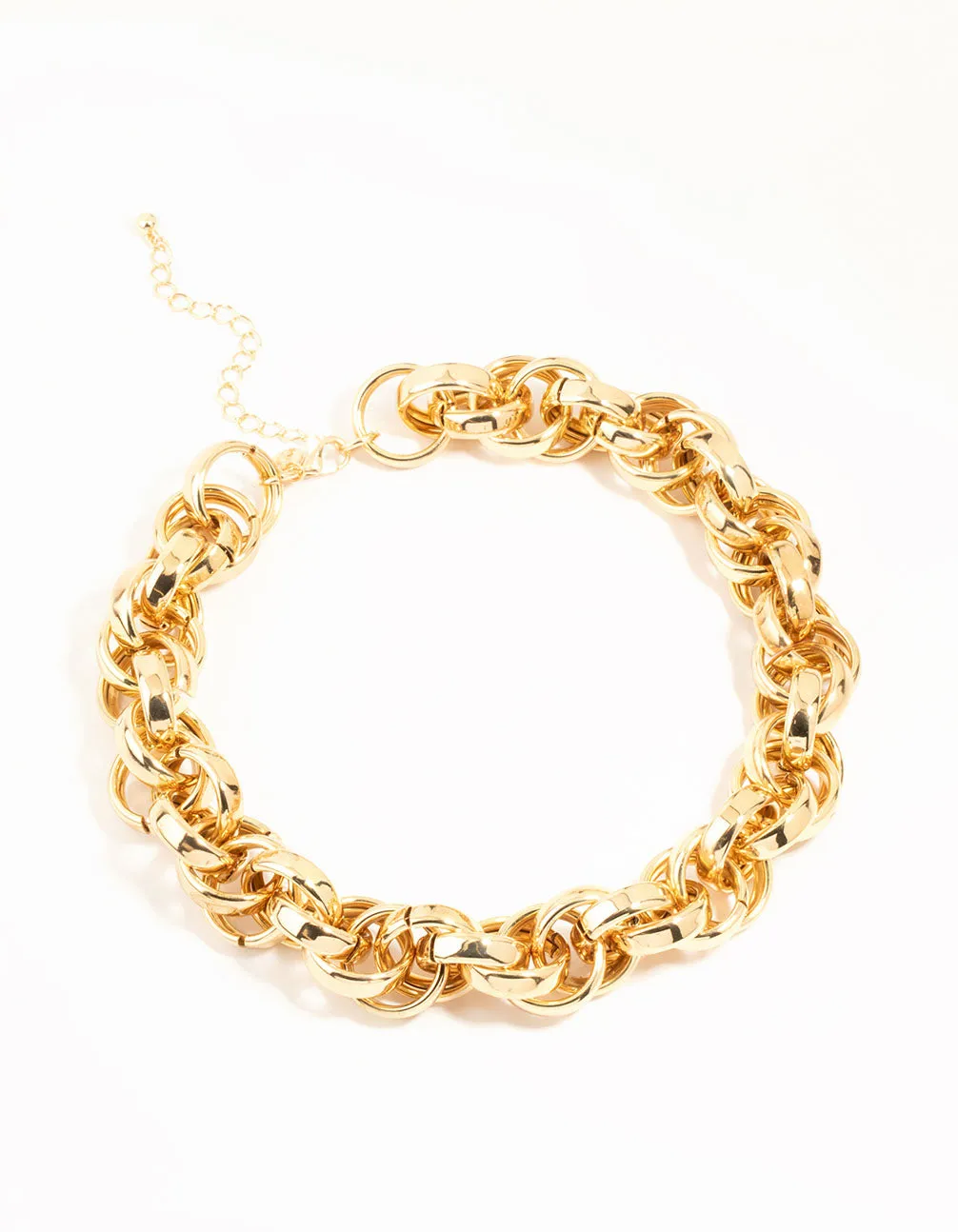 Large Gold Open Chain Necklace