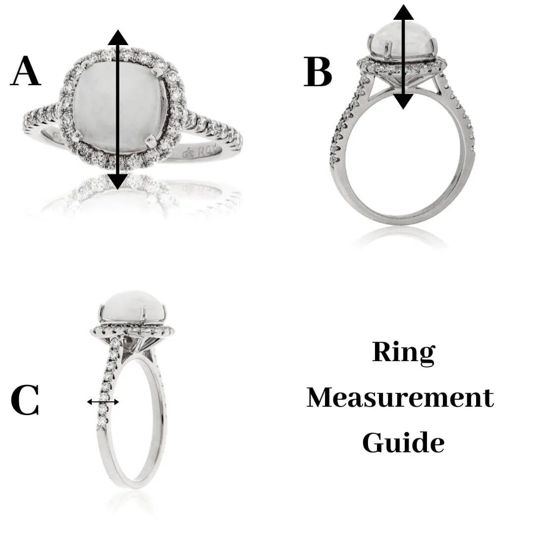 Large Trillion and Five Diamond Ring