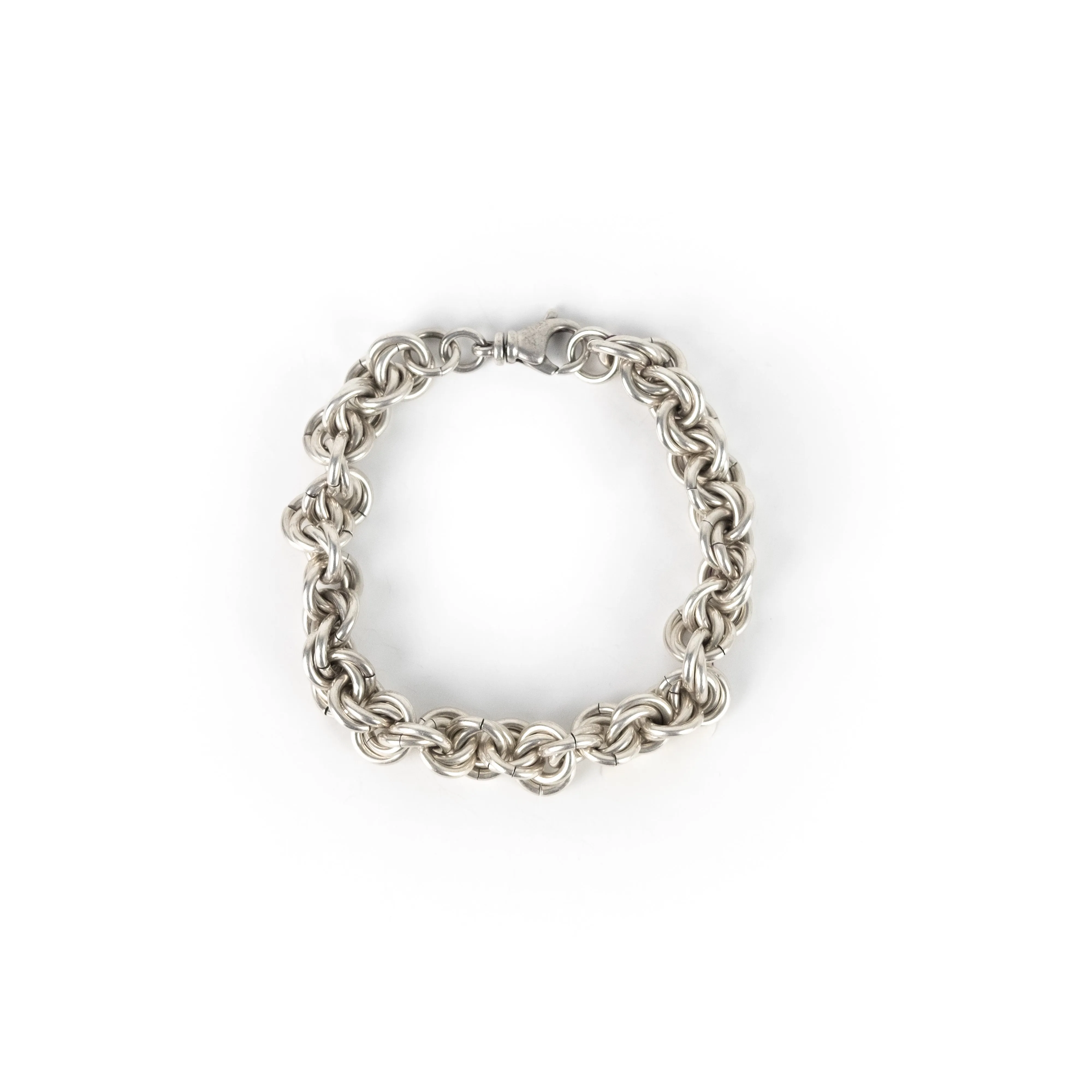 Larry Rosen Silver Double Link  Bracelet