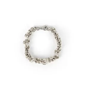 Larry Rosen Silver Double Link  Bracelet