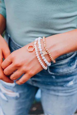 Laters Babe Bracelet Set - White
