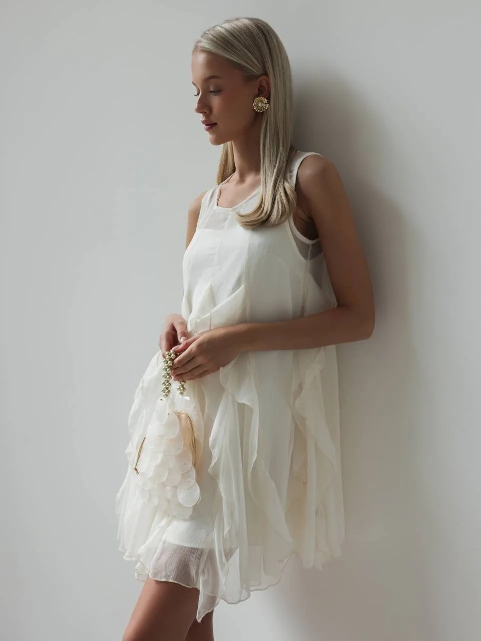 Layered Sheer Mini Dress