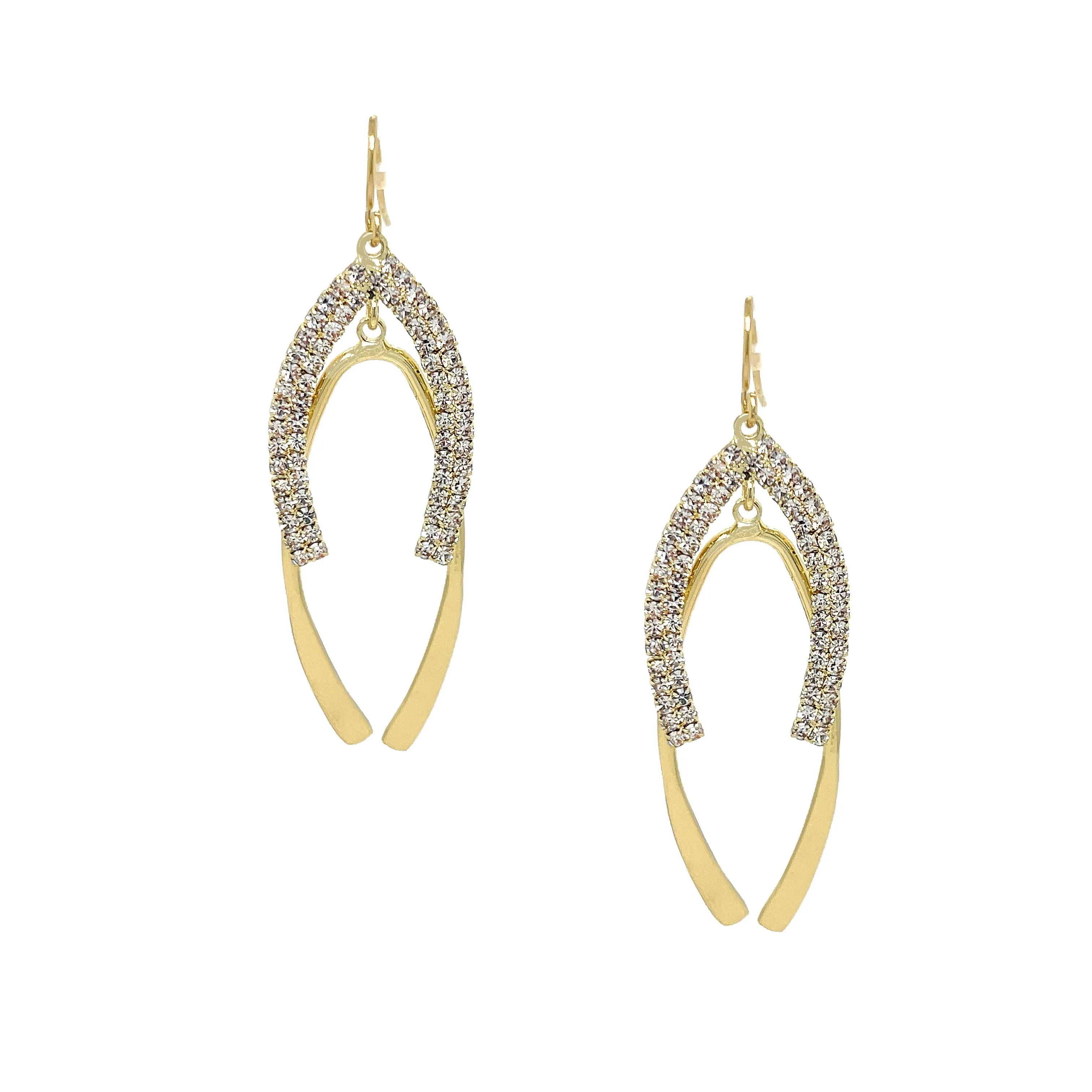 Layered Wishbone Earrings