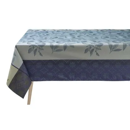 Le Jacquard Francais Arriéré-Pays Blue Tablecloth 69" X 69"
